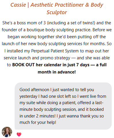 Cassie testimonial
